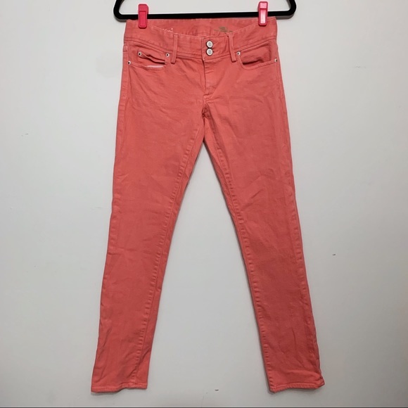 Lilly Pulitzer Coral Worth Straight Jeans Size 2Vibrant Resort Wear